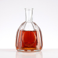 Bouteille en verre cristallin scellée au liège de 175 ml, collection de bouteilles de whisky, de vin, de brandy XO et de liqueurs de fruits de 750 ml