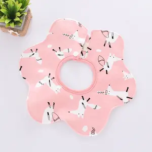 In Carton Mềm Cotton 360 Độ Xoay Bé Yếm Không Thấm Nước Cổ Phiếu Thấm Nước Trẻ Sơ Sinh Bé Ăn Yếm Có Yếm Cho Món Quà Sinh Nhật