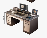 Bureau d'étude moderne en bois massif avec tiroir en bois durable et serrure, idéal pour la maison, la chambre, l'école et les étudiants