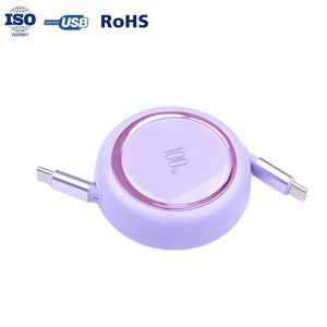 Câble USB-C rétractable TENWIN 5A à charge rapide 1M pour iPhone 17/<span class=keywords><strong>MAC</strong></span>/Compatible avec les scanners de codes-barres, conducteur en cuivre pur - Product Image 1