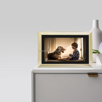 Vorteile 21,5 Zoll Holz Digitaler Bilderrahmen HD-Display Elektronischer Foto rahmen 1080P Video Musik kalender Uhr Fernbedienung