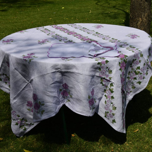 ผ้าปูโต๊ะพิมพ์ลายดอกไม้ทำจากผ้าลินินขนาด60x90นิ้ว - Product Image 1