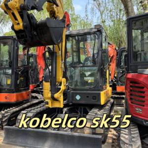 Excavatrice Kobelco SK55 d'<span class=keywords><strong>occasion</strong></span>, d'origine japonaise, mini-excavatrice sur chenilles de 5 tonnes - Product Image 6