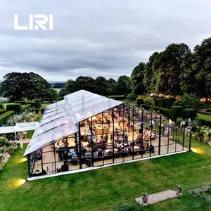 Tenda Tenda Tenda Orangery pernikahan mewah Aluminium transparan untuk kapasitas 500 orang