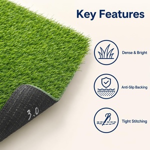 Gazon artificiel économique de 30 mm, rouleau de gazon <span class=keywords><strong>synthétique</strong></span> non poreux avec support imperméable, tapis de <span class=keywords><strong>pelouse</strong></span> artificielle pour la verdure murale et les sols intérieurs - Product Image 2