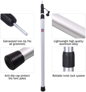 <strong>Suppliers</strong> with <strong>Spring</strong> <strong>Button</strong> <strong>Lock</strong> Telescopic Flexible Aluminum Tent Pole - Product Image 6