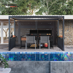 Pérgola de Aluminio para Jardín, Modelo 8610Q, de Hooeasy, Moderna, para Exteriores, con Espacio para Cocina, Barbacoa, Gazebo, Patio Trasero - Product Image 1