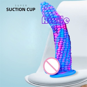 Dildo <span class=keywords><strong>de</strong></span> Maíz, Dildos Monstruosos, Juguete Sexual para Adultos con Fuerte Succión, Pene Flexible para Mujeres y Hombres, Masaje <span class=keywords><strong>de</strong></span> Punto G, Estimulación Vaginal - Product Image 3