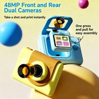 Caméra pour enfants transformable 3 en 1, montre connectée, caméra sportive, étui de dessin animé, objectif rotatif, écran tactile HD, caméra numérique pour tout-petits