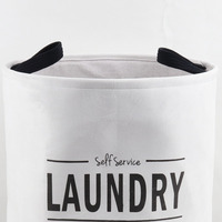 Panier à linge de luxe en tissu polyester écologique avec poignées, design cylindrique pour le lavage, le séchage et le repassage, idéal pour le rangement des vêtements en hôtel
