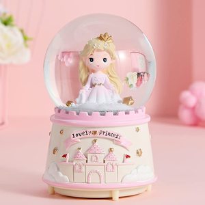 Bola de <span class=keywords><strong>Cristal</strong></span> de Resina de Fantasía Moderna, Globo de Nieve Ecológico Pintado a Mano con Diseño de <span class=keywords><strong>Castillo</strong></span> Elegante, Regalo de Cumpleaños o Aniversario para Princesa - Product Image 1