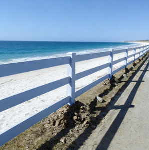 Valla de PVC Estable para Caballos, de Vinilo Blanco, de 3 Rieles, Ecológica, Certificada, de 4.5 pies de Altura, en Oferta - Product Image 2