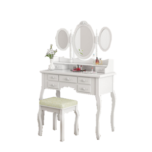 Toilette Shabby Chic di alta qualità tavolo da trucco per trucco con specchio e sgabello Set comodino