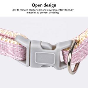 <span class=keywords><strong>Collar</strong></span> de Color sólido para mascotas, <span class=keywords><strong>Collar</strong></span> de gato con hebilla ajustable de flores, de algodón, trajes de decoración para perros pequeños, suministros para cachorros - Product Image 3