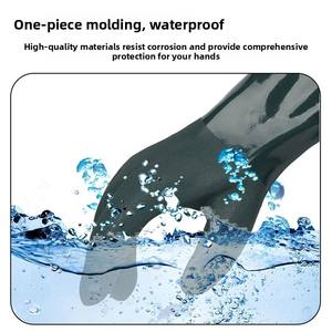 35cm manga larga Jersey forro arena acabado Palma impermeable aceite resistente a los químicos verde industrial Pvc guantes - Product Image 4