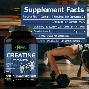 Cápsulas de Creatina Monohidrato OEM, Fuerza Muscular, Crecimiento Muscular, Recuperación, Promueve el Rendimiento Atlético de Élite - Product Image 2