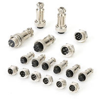 Connecteur aviation mâle-femelle 4 broches DIN en laiton, étanche IP67, câble de 12 m pour caméra de recul, câble aviation GX12