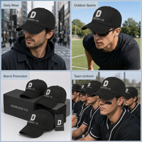 Casquette de ski à 6 panneaux avec logo personnalisé brodé, 100% coton, fermeture réglable, style sportif/mode unisexe pour la promotion publicitaire