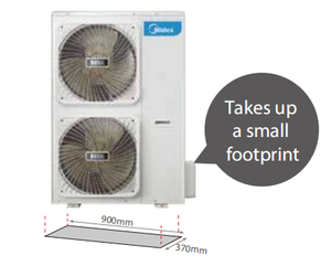 <span class=keywords><strong>Aire</strong></span> <span class=keywords><strong>Acondicionado</strong></span> Split Multizona <span class=keywords><strong>Midea</strong></span> de 8Hp/10Hp, Sistema de <span class=keywords><strong>Aire</strong></span> <span class=keywords><strong>Acondicionado</strong></span> VRF, Unidad Interior de Cassette de 4 Vías Montada en la Pared - Product Image 5