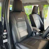 Housses de siège de voiture personnalisables Tuheng 1:1 avec broderie pour Hilux 2008-2022, imperméables, résistantes à l'usure, en cuir, ensemble complet, airbag