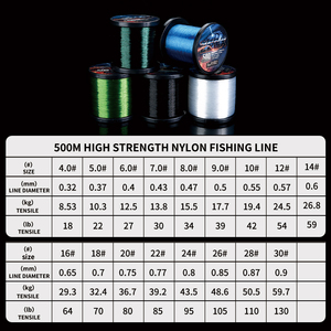 YE-JING 500m Nylon ligne <span class=keywords><strong>de</strong></span> pêche haute résistance naufrage résistant aux UV Invisible faible mémoire lignes <span class=keywords><strong>de</strong></span> pêche pour eau douce salée - Product Image 2