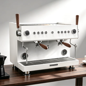 Cafetera Comercial Blanca para Cappuccino, Latte y Espresso con Doble Caldera - Product Image 1