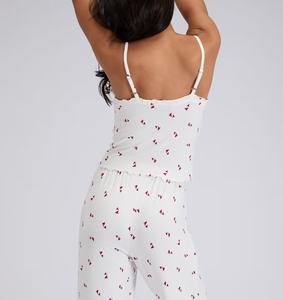 <span class=keywords><strong>Pigiama</strong></span> da Donna Plus Size con Stampa Floreale, Tendenza ODM, Sexy, Basso MOQ, in <span class=keywords><strong>Pizzo</strong></span> Jacquard di <span class=keywords><strong>Cotone</strong></span> a Contrasto, Abbigliamento per Casa - Product Image 2