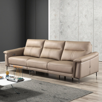 Usine de canapés sur mesure Foshan ODM/OEM : Ensemble de canapés inclinables convertibles modernes en cuir véritable pour salon et hôtel