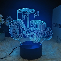 Lampe 3D populaire et charmante, option de logo personnalisé, 16 couleurs, télécommande, veilleuse décorative pour salon, côtés du canapé