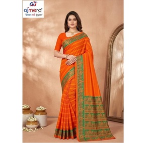 Sarees de Algodón Suti de Lujo para Mujer, Suaves, Cómodos, Elegantes, Diseño Clásico, Secado Rápido, Protección Solar, para Fiestas, Ajmera - Product Image 2