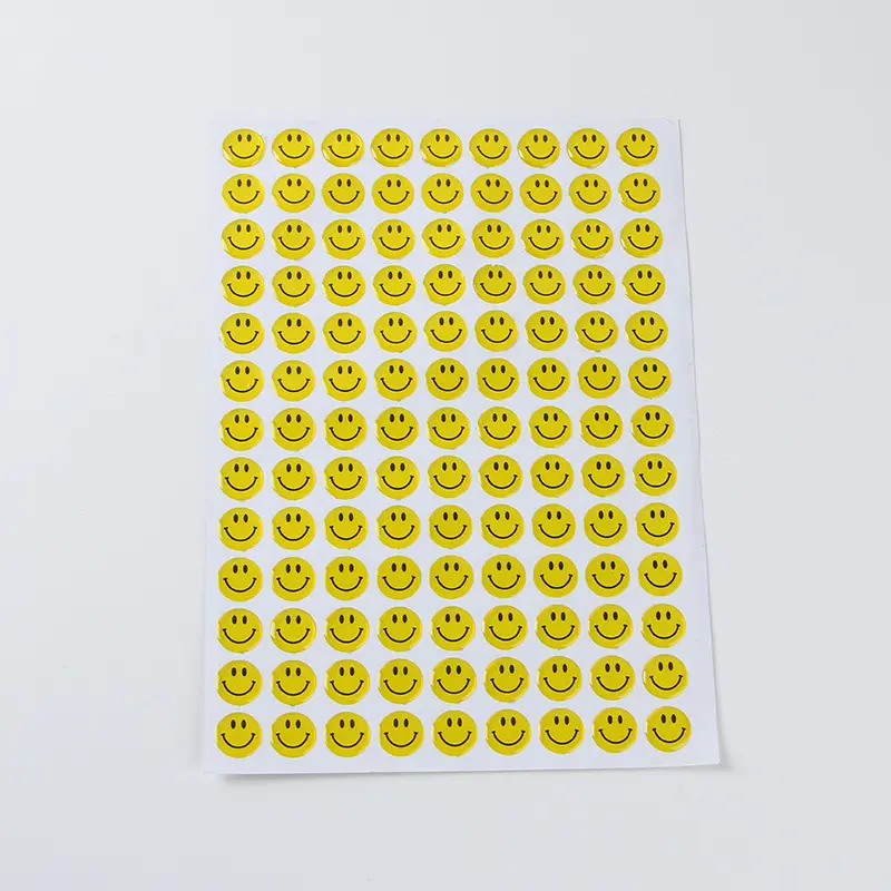 جديد الاتجاه مخصص الأصفر ابتسامة الوجه ملصق لاصق جولة شكل لاصق مقبب تخصيص ابتسامة التعبير الايبوكسي الراتنج ملصقات