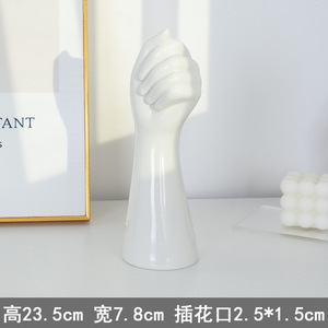 Vaso in Ceramica Stile Nordico Fatto a Mano, Composizione Floreale Moderna e Creativa, Decorazione per Casa e Ufficio, Ornamento per <span class=keywords><strong>Soggiorno</strong></span>, Set Regalo - Product Image 5