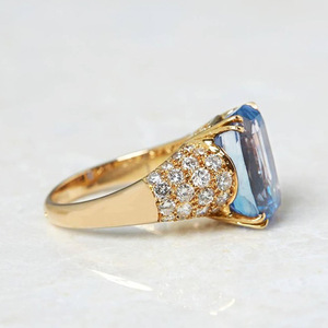Anello con Accento Blu Acqua, Gioiello Creativo e alla Moda per Donna, Accessorio per Outfit Quotidiani e Feste - Product Image 3