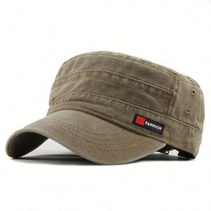 Washed Hat Wholesale Spring Summer Autumn New <b>Flat</b> <b>Cap</b> Outdoor Cadet <b>Men</b> <b>Cap</b> With Fashion Label - Product Image 3