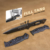 Zune Lotoo couteau tactique de haute qualité lame fixe D2 Semi inoxydable couteau de plein air Camping randonnée survie chasse