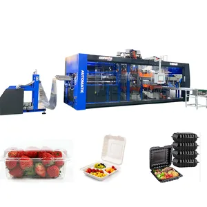 Hoàn toàn tự động chân không tạo thành máy nhựa tấm hộp thermoforming máy