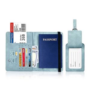 Juego de Etiquetas de Equipaje de Cuero PU Antimagnéticas, Funda Protectora para Pasaporte con Bloqueo RFID Antirrobo - Product Image 5