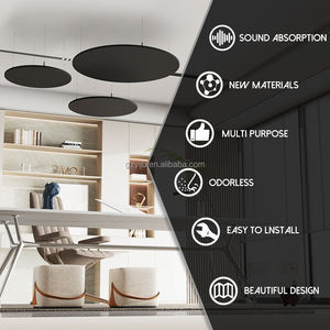 <span class=keywords><strong>Precio</strong></span> al por mayor Techo circular de fibra de poliéster Respetuoso con el medio ambiente Estilo moderno Techo absorbente de sonido - Product Image 3
