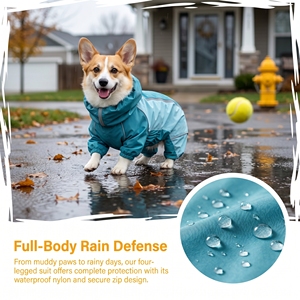 Vêtements de pluie modernes pour chien, imperméable intégral color-block à quatre pattes pour jours de pluie, tailles XS, petits <span class=keywords><strong>et</strong></span> moyens chiens, <span class=keywords><strong>Corgi</strong></span>, <span class=keywords><strong>Teckel</strong></span>, etc. - Product Image 2