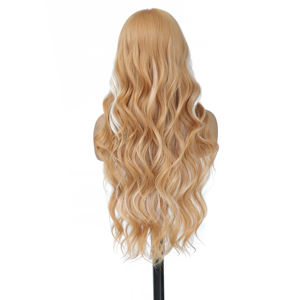 Perruques frontales sans colle 13x4 pour femmes, effet vague d'eau, ondulées, bouclées, avec ligne de cheveux naturelle, bonnet ajustable, cheveux synthétiques - Product Image 4