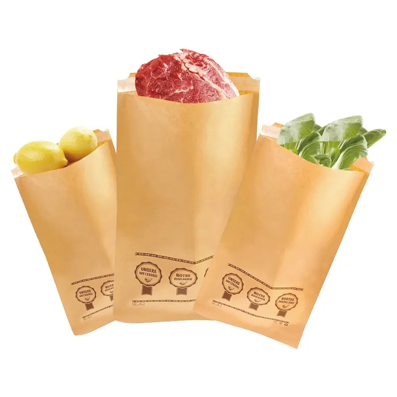 Bolsas biodegradables de fábrica con logotipo personalizado para alimentos, bolsas para carne de pollo, bolsa para carne de embalaje modificada con atmósfera de pescado