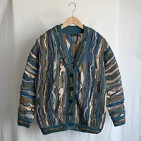 Kapital Vintage Kazuhiko Hirata Fengzhonggong Retro Amerikanischer Stil V-Ausschnitt Bittergurkenmuster Jacquard 100% Baumwolle Frühling
