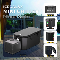 ICEGALAX meilleur pas cher 1/2HP 310L ensemble entier refroidisseur d'eau plongeant froid système de refroidissement par eau refroidir 41F-104F refroidisseur autoportant