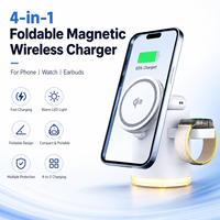 HYTO Nouvelle Génération Station de Recharge Magnétique Sans Fil 3-en-1 Compacte à Charge Rapide pour iPhone 12-17, iWatch, Samsung