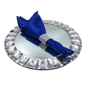 รอยัลสีฟ้าผ้าซาตินผ้าเช็ดปากสำหรับงานแต่งงาน