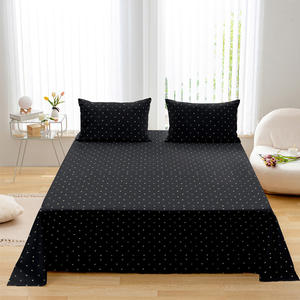 Ensemble de draps de lit d'hôtel en microfibre ultra-douce imprimée moderne Remplissage en polyester Certifié OEKO-TEX Draps 1800TC &amp;   Taies d'oreiller - Product Image 3