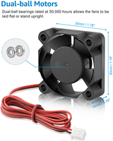 Ventilateur Speedfan 30x30x10mm 12V DC pour boîtier de commande industriel, armoire PLC, refroidissement de carte PCB