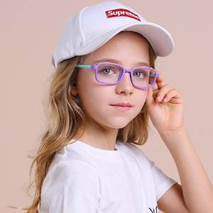 Lunettes anti-lumière bleue pour enfants, personnalisables avec logo, en silicone souple, pour ordinateur et téléphone, forme carrée - Product Image 3