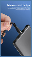 Kabel Pengisian Daya Cepat 60W USB Type-C ke Type-C Magnetik Berbahan Nilon Berkualitas Tinggi dengan Konduktor Tembaga Murni 1 Meter untuk Ponsel Pintar