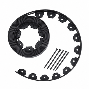 Sunsbuild Black Plastic <b>Garden</b> Edging with Stakes Landscape Border for Outdoor Walkways,Landscaping and Gates - Product Image 1